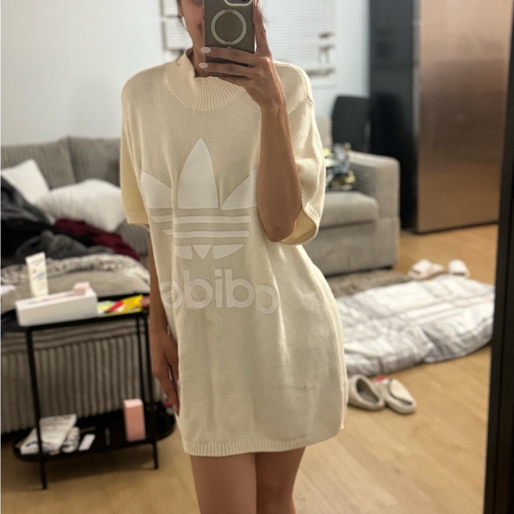Adidas Off-White Knit Logo Tunic - Picture 4 of 4